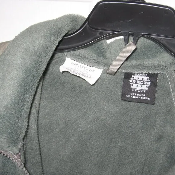 US Army Cold Weather Fleece Jacket Polartec 100 XL ECWS Gen III Pre-owned - Picture 2 of 5